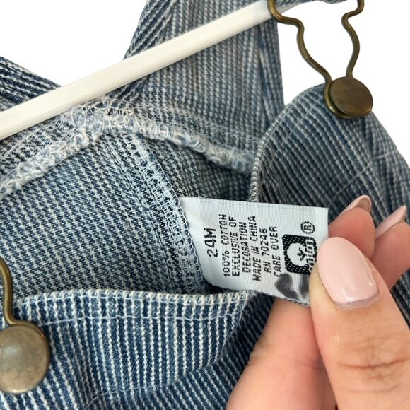 Vintage Pinstripe Overalls 24M - Picture 2 of 3
